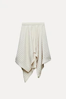 ASYMMETRIC PLEATED SKIRT