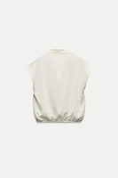 FLOWY DRAPED BALLOON TOP