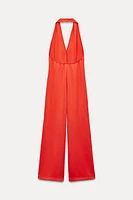 FLOWY HALTER NECK JUMPSUIT