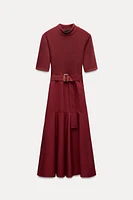 BELTED SOFT FEEL DRESS