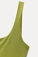 SQUARE NECK POLYAMIDE BODYSUIT