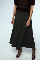 CREPE MIDI SKIRT