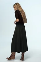 CREPE MIDI SKIRT