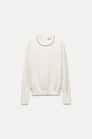 JEWEL COLLAR KNIT SWEATER