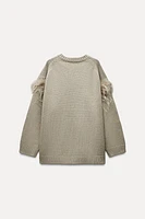 100% WOOL FEATHERY OVERSIZED SWEATER