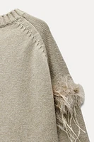 100% WOOL FEATHERY OVERSIZED SWEATER