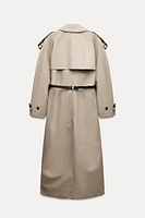 ZW COLLECTION OVERSIZED WATER REPELLENT TRENCH COAT