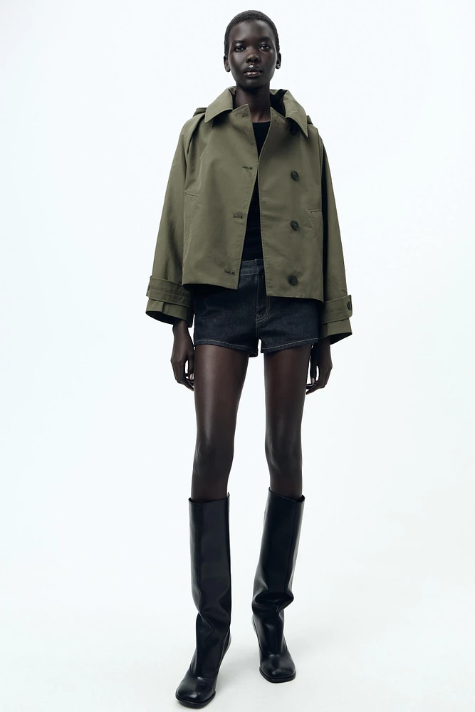 SHORT HOODED TRENCH ZW COLLECTION