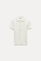 RIBBED POLO SHIRT