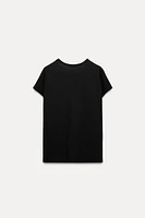 COTTON AND LINEN T-SHIRT