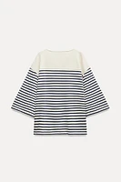 STRIPED HEAVY COTTON T-SHIRT