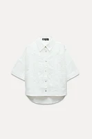 EMBROIDERED POPLIN SHIRT