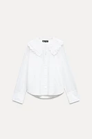 BIB COLLAR POPLIN SHIRT