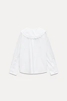 BIB COLLAR POPLIN SHIRT