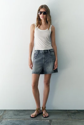 MID WAIST DENIM SHORTS ZW COLLECTION