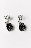 FLOWER AND PEARL EARRINGS