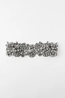 SPARKLY FLORAL CHOKER NECKLACE