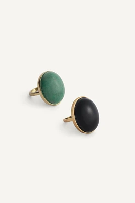 TWO-PACK OF MAXI STONE RINGS X KATE MOSS