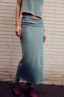 MIDI SKIRT WITH METAL EYELETS