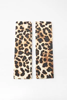 FINE KNIT ANIMAL PRINT MITTENS