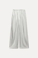 SATIN EFFECT STRAIGHT LEG PANTS