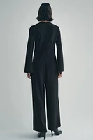 CREPE JUMPSUIT WITH SLITS