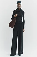 WIDE LEG CREPE PANTS