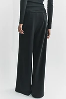 WIDE LEG CREPE PANTS