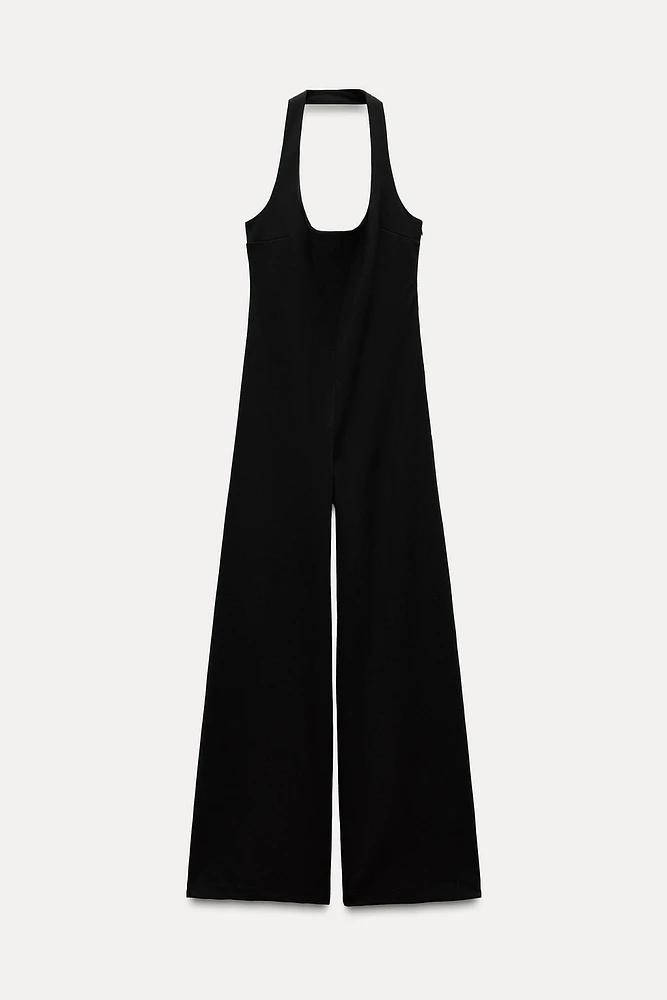 CREPE HALTER JUMPSUIT