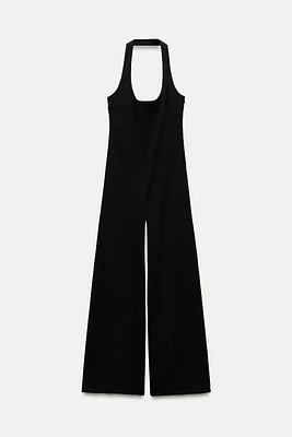 CREPE HALTER JUMPSUIT