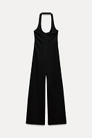 CREPE HALTER JUMPSUIT