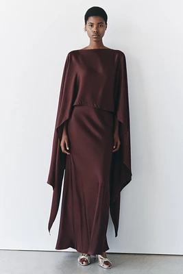 FLUID SATIN EFFECT CAPE ZW COLLECTION