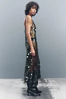 SEQUIN MIDI DRESS