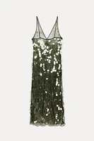 SEQUIN MIDI DRESS