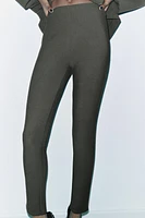 HIGH-WAISTED CREPE LEGGINGS