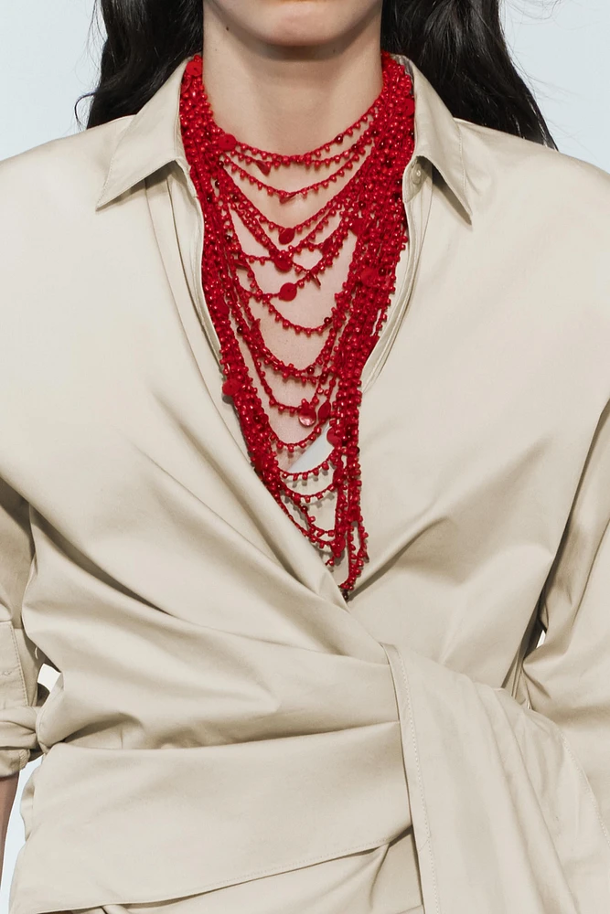 BEADED SHELL NECKLACE