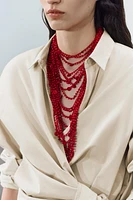 BEADED SHELL NECKLACE