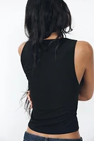 DRAPED NECKLINE TOP