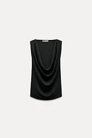 DRAPED NECKLINE TOP