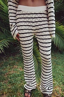 STRIPED CROCHET PANTS