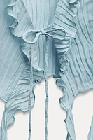 RUFFLED PLEATED TOP