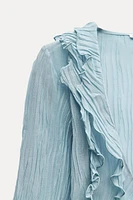 RUFFLED PLEATED TOP