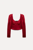 SWEETHEART NECKLINE VOLUMINOUS TOP