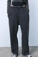 WASHED EFFECT BAGGY PANTS