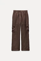 SEMI-SHEER CARGO PANTS