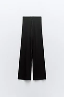 RIBBED WIDE LEG PANTS