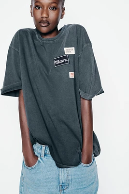 WASHED LABEL T-SHIRT