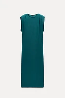 LONG DRESS WITH SHOULDER PADS