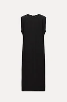 LONG DRESS WITH SHOULDER PADS