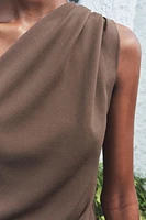 ASYMMETRIC DRAPED TOP